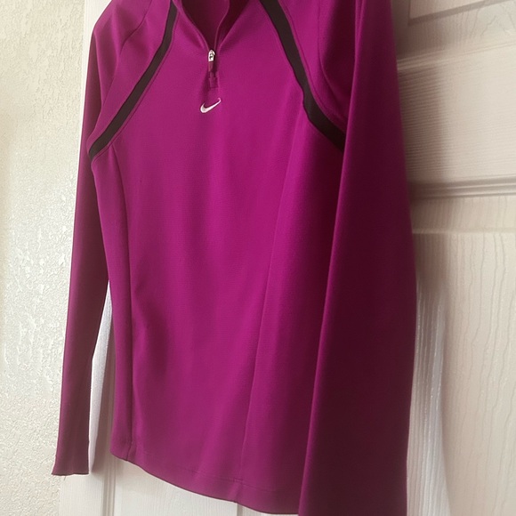 Magenta Nike Half Zip Long Sleeve, Well Cared For, Raglan Sleeve. - Picture 7 of 11